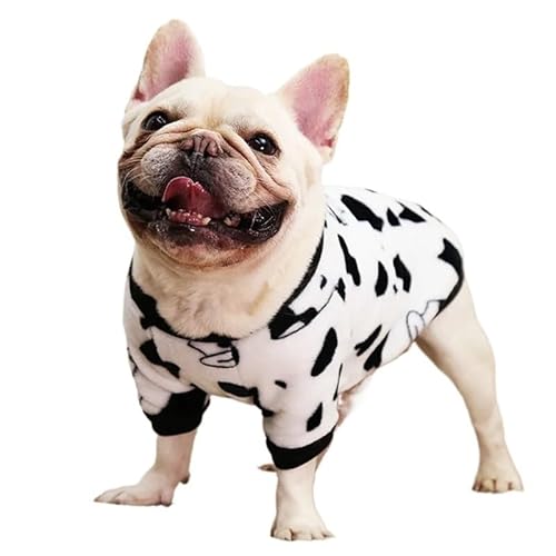 XUTCEKOUYR Hunde-Kapuzenpullover mit Leopardenmuster, warme Winterkleidung for Haustiere, Hundemantel mit Leopardenmuster, Wintermantel for Haustiere und leichte Haustierkleidung(White,M) von XUTCEKOUYR