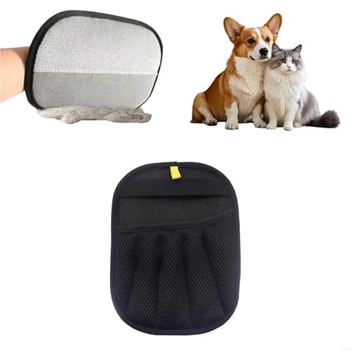 XUTCEKOUYR Langlebiger Handschuh zur Tierhaarentfernung, sanfte Tierpflege, doppelseitige Handschuhe zur Tierhaarentfernung for Möbel und Autos for Enthaaren(2pcs) von XUTCEKOUYR