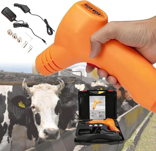 Elektrischer Enthorner, Handgehaltenes Kälber-Enthornungsgerät, Schnelles Und Schmerzloses Peeling, Die Temperatur Kann 800 °C Erreichen, Kompakt, Tragbar Und Wiederaufladbar, Für Kalb-Lamm-Schafe Elektrischer Enthorner, Handgehaltenes Kälber-Enthornungsgerät, Schnelles Und Schmerzloses Peeling, Die Temperatur Kann 800 °C Erreichen, Kompakt, Tragbar Und Wiederaufladbar, Für Kalb-Lamm-Schafe von XUTNZA