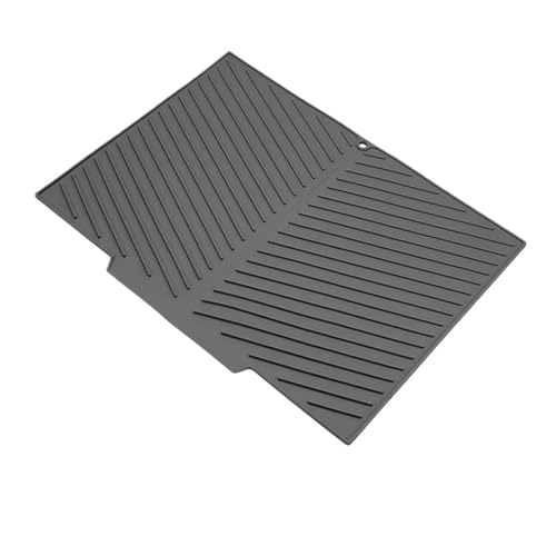 Abtropfmatte Silikon Wärmedämmmatte Tisch Silikon Abflussmatte Rutschfeste Verdickung Multifunktionale Hochtemperatur- und Anti-Heißmatte Pfannenmatte(Grey) von XUWEWI