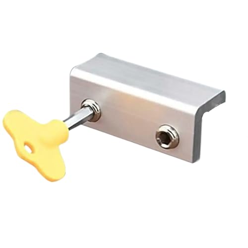 Fensterbänder 2PCS Sliding Sash Stopper Cabinet Locks Straps Doors Security Anti-theft Lock Window Door Safety(Silver Type 3) von XUWEWI