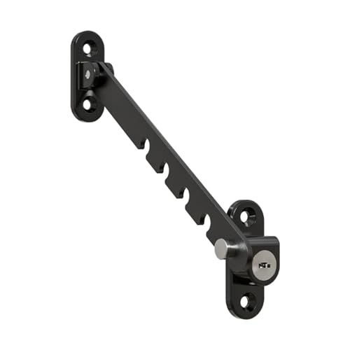 Fensterbänder Lock Stopper Falling Prevention Limiter Window Restrictor Adjustable Windowlock(Black) von XUWEWI