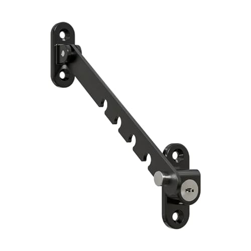 Fensterbänder Safety Lock Window Restrictor Adjustable Windowlock Stopper Falling Prevention Limiter(Black) von XUWEWI