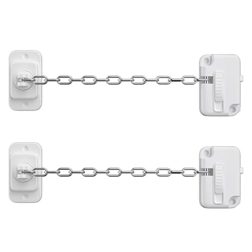 Fensterbänder Window Restrictor Safety Locks Self Adhesive Limit Stop No Drilling Adjustable For(Silver 2PCS) von XUWEWI