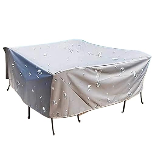 Gartenmöbel-Abdeckung Terrassenmöbelabdeckungen, wasserdichte Outdoor-Möbelabdeckungen, passend for Tische und Stühle mit 12 Sitzplätzen, schneesichere Outdoor-Möbelabdeckung(Silver,213X132X74cm) Gartenmöbel-Abdeckung Terrassenmöbelabdeckungen, wasserdichte Outdoor-Möbelabdeckungen, passend for Tische und Stühle mit 12 Sitzplätzen, schneesichere Outdoor-Möbelabdeckung(Silver,213X132X74cm) von XUWEWI