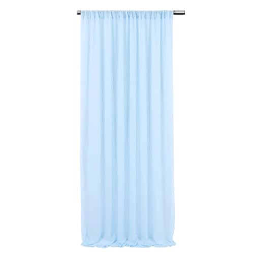 Hochzeit Bogen Drapierung Stoff 1pc 7FT Hochzeit Hintergrund Vorhang Chiffon Stoff Drapieren for Party Vorhänge Panels Hause Fenster Dekoration(Light Blue) von XUWEWI