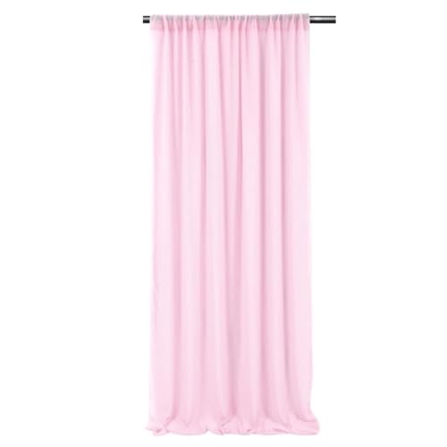 Hochzeit Bogen Drapierung Stoff 1pc 7FT Hochzeit Hintergrund Vorhang Chiffon Stoff Drapieren for Party Vorhänge Panels Hause Fenster Dekoration(Light Pink) von XUWEWI
