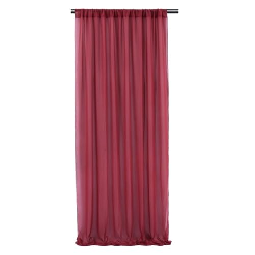 Hochzeit Bogen Drapierung Stoff 1pc 7FT Hochzeit Hintergrund Vorhang Chiffon Stoff Drapieren for Party Vorhänge Panels Hause Fenster Dekoration(Wine red) von XUWEWI