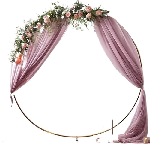 Hochzeit Bogen Drapierung Stoff 6–10 Meter Hochzeits-Bogen-Drapierstoff, Chiffon-Stoff, Hintergrund, Vorhang, Drapierung, Zeremonie, Empfang, Swag(Pink Purple,75x600cm) von XUWEWI
