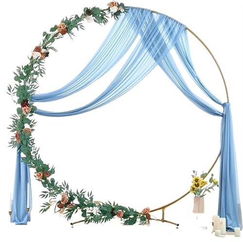 Hochzeit Bogen Drapierung Stoff 6–10 Meter Hochzeits-Bogen-Drapierstoff, Chiffon-Stoff, Hintergrund, Vorhang, Drapierung, Zeremonie, Empfang, Swag(Sky blue,75x1000cm) von XUWEWI