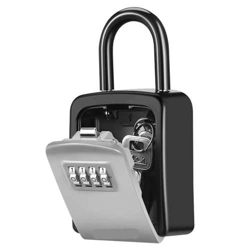 Schlüsselbox Passwort Schlüssel Box Outdoor Safe Lock Dekoration Code Lagerung Wand Montiert(Grey) von XUWEWI