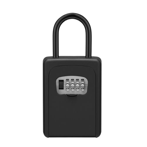 Schlüsselbox Passwort Vorhängeschloss Schlüssel Aufbewahrungsbox Smart Outdoor Safe Lock Code Wandmontage(Black) von XUWEWI