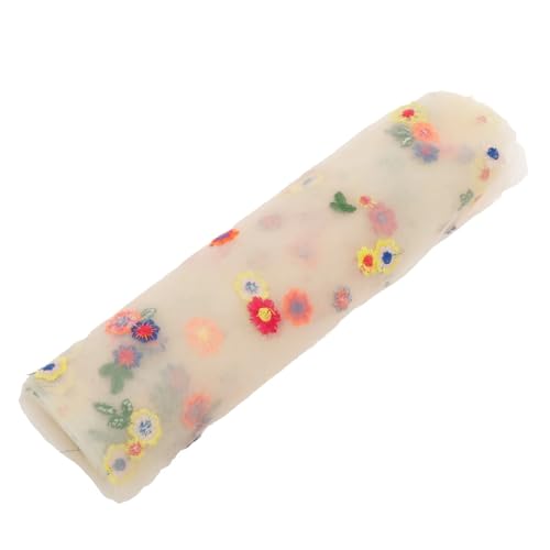 Tischläufer Gaze 2 stücke Stickerei Tisch Läufer Schützen Desktop Gaze Cuttable Polyester Atmungsaktive Tischdecke for Home Party(Beige) von XUWEWI