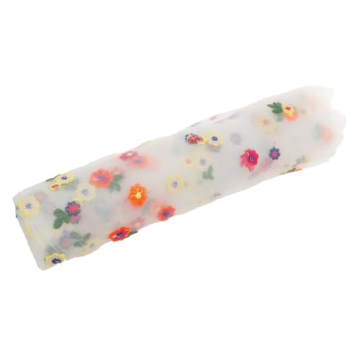 Tischläufer Gaze 2 stücke Stickerei Tisch Läufer Schützen Desktop Gaze Cuttable Polyester Atmungsaktive Tischdecke for Home Party(White) von XUWEWI