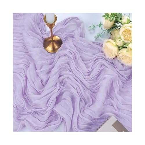 Tischläufer Gaze 3PCS Tisch Läufer Gaze Hochzeit Cheesecloth Rustikalen Land Tuch Einstellung Party Bankette Decor(Color 3) von XUWEWI