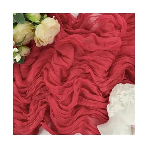 Tischläufer Gaze 3PCS Tisch Läufer Gaze Hochzeit Cheesecloth Rustikalen Land Tuch Einstellung Party Bankette Decor(Color 8) von XUWEWI