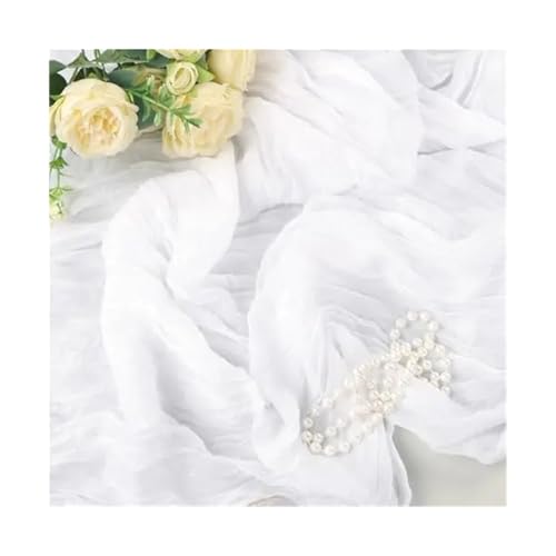 Tischläufer Gaze 3PCS Tisch Läufer Gaze Hochzeit Cheesecloth Rustikalen Land Tuch Einstellung Party Bankette Decor(Color 9) von XUWEWI