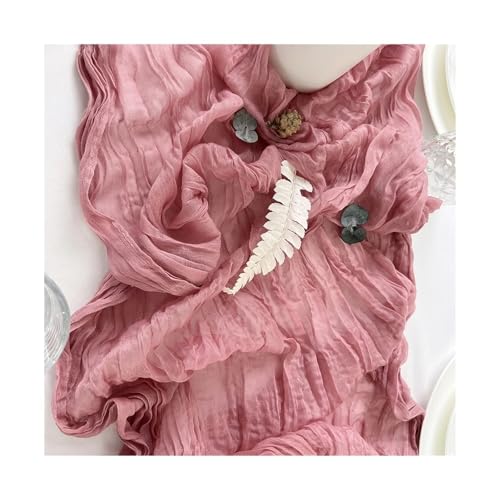 Tischläufer Gaze 8 stücke Hochzeit Gaze Tisch Läufer Semi-Sheer Cheesecloth Einstellung Esszimmer Party Weihnachten Bankette Bögen Kuchen Dekor(Color 5) von XUWEWI