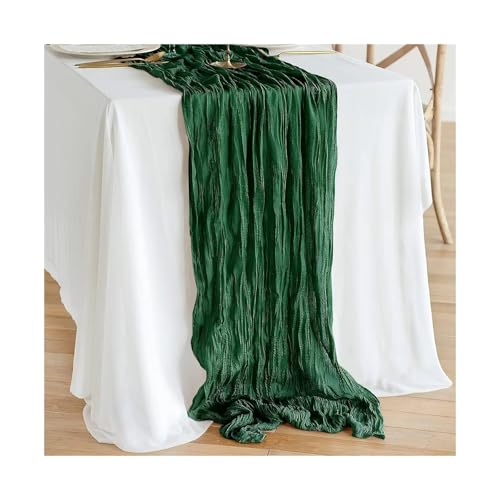 Tischläufer Gaze 8 stücke Hochzeit Gaze Tisch Läufer Semi-Sheer Cheesecloth Einstellung Esszimmer Party Weihnachten Bankette Bögen Kuchen Dekor(Color 8) von XUWEWI