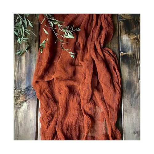 Tischläufer Gaze 8 stücke Hochzeit Gaze Tisch Läufer Semi-Sheer Cheesecloth Einstellung Esszimmer Party Weihnachten Bankette Bögen Kuchen Dekor(Color 8) von XUWEWI