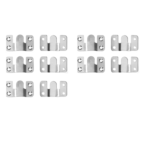 Unterputz-Halterung 10 STÜCKE Edelstahl Verriegelung Hängen Schnalle Unterputz Halterung Möbelverbinder Wand Bilderrahmen Aufhänger Haken von XUWEWI