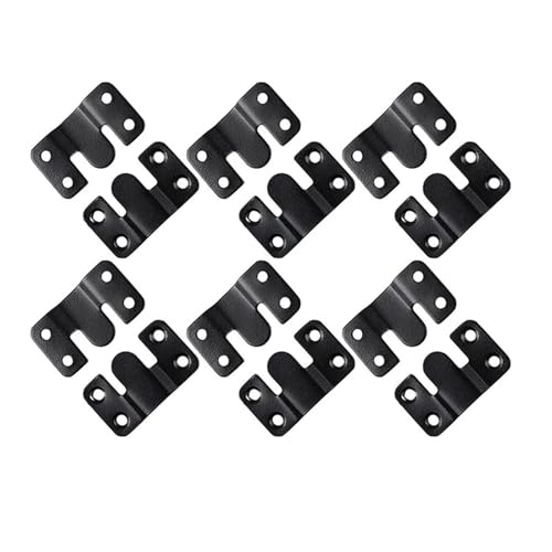 Unterputz-Halterung 30 stücke Ineinander greifen Haken Unterputz Halterung Möbel Wand Rahmen Kunst Display Bild Aufhänger Mit Schrauben(Black L) von XUWEWI