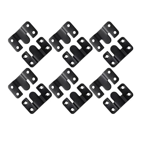 Unterputz-Halterung 30 stücke Ineinander greifen Haken Unterputz Halterung Möbel Wand Rahmen Kunst Display Bild Aufhänger Mit Schrauben(Black S) von XUWEWI