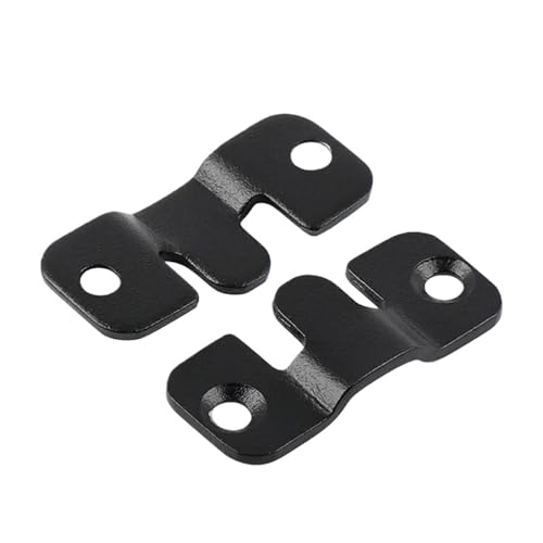 Unterputz-Halterung 50 stücke Wandhaken Bilderrahmen Schlüssellochaufhänger Z Clip Schlafsofa Verriegelung Unterputzhalterung Möbelverbinder(Black L) von XUWEWI
