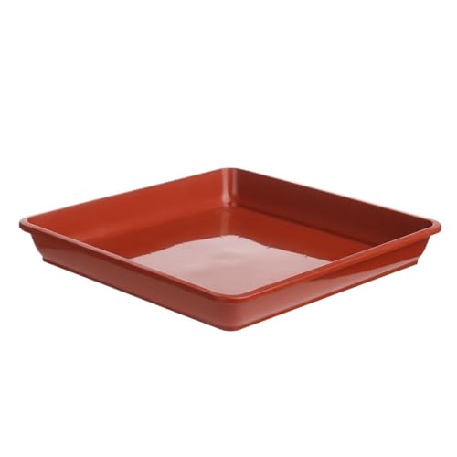 Untersetzer Für Pflanzen 5 Stück Blumentopf-Tablett, quadratisches Kunststoff-Tablett, Pflanzgefäß-Tablett, multifunktionales(Red,12 x 12cm) von XUWEWI