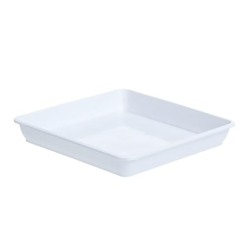 Untersetzer Für Pflanzen 5 Stück Blumentopf-Tablett aus Kunststoff, quadratisch, Blumentopf for drinnen und draußen, Tropfschalen, Kunststoff-Tablett, Untertassen, Pflanzen-Untersetzer(White,22.2cm) Untersetzer Für Pflanzen 5 Stück Blumentopf-Tablett aus Kunststoff, quadratisch, Blumentopf for drinnen und draußen, Tropfschalen, Kunststoff-Tablett, Untertassen, Pflanzen-Untersetzer(White,22.2cm) von XUWEWI