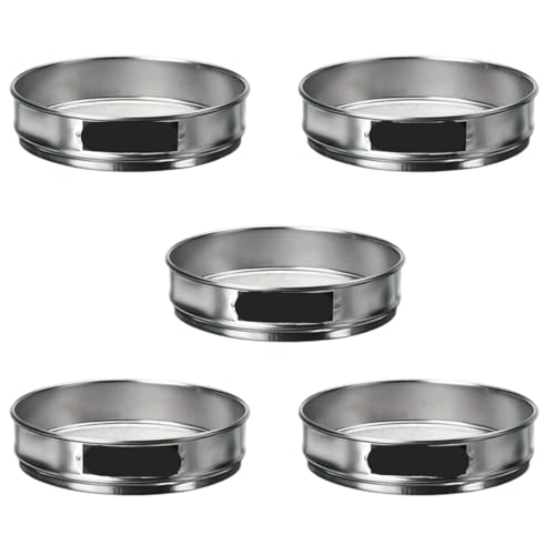 XUWEWI Bodensieb Bodensieb, 5 Stück/Set, Garten-Rätselsieb, Netz, Bodensieb, Kompost, Samenschale, Gartengerät (1 mm) von XUWEWI