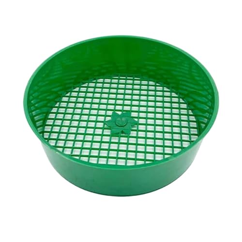 XUWEWI Bodensieb Grünes rundes Gartensieb aus Kunststoff, Rätselstein, Sand, Sämlingsnetz, Gartenwerkzeug, Boden, Gartensieb, Sämlings-Kultivierungsnetzwerk XUWEWI Bodensieb Grünes rundes Gartensieb aus Kunststoff, Rätselstein, Sand, Sämlingsnetz, Gartenwerkzeug, Boden, Gartensieb, Sämlings-Kultivierungsnetzwerk von XUWEWI