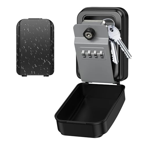 XUWEWI Schlüsselbox 2 stücke Key Lock-Box Wand Montiert 4-Stellige Kombination Lockbox wasserdichte Sicherheit for Home Outdoor von XUWEWI