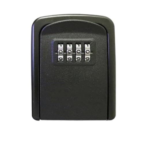 XUWEWI Schlüsselbox 2 stücke Mini Schlüssel Box Passwort Lock Tür Cat Eye Metall Outdoor Wand Montiert Anti-diebstahl Home Office Indoor Sicherheit(Black) von XUWEWI