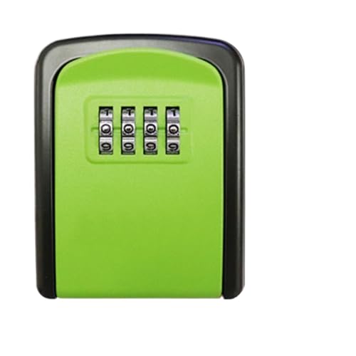 XUWEWI Schlüsselbox 2 stücke Mini Schlüssel Box Passwort Lock Tür Cat Eye Metall Outdoor Wand Montiert Anti-diebstahl Home Office Indoor Sicherheit(Green) von XUWEWI