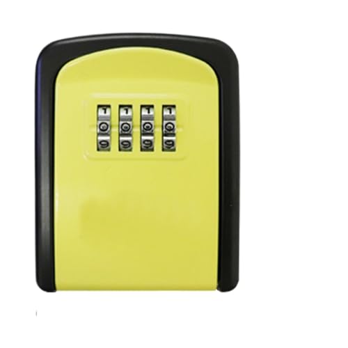 XUWEWI Schlüsselbox 2 stücke Mini Schlüssel Box Passwort Lock Tür Cat Eye Metall Outdoor Wand Montiert Anti-diebstahl Home Office Indoor Sicherheit(Yellow) von XUWEWI