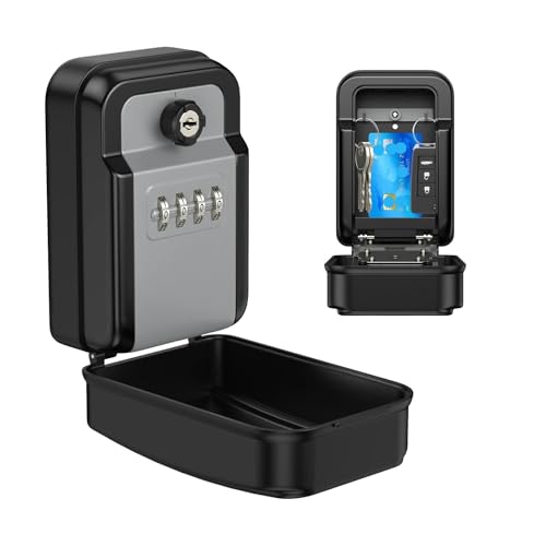 XUWEWI Schlüsselbox Key Lock Box Wand Montiert 4-Stellige Kombination Lockbox wasserdichte Sicherheit for Home Outdoor XUWEWI Schlüsselbox Key Lock Box Wand Montiert 4-Stellige Kombination Lockbox wasserdichte Sicherheit for Home Outdoor von XUWEWI