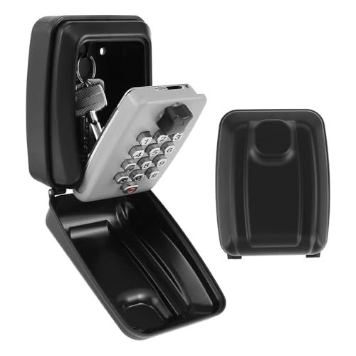 XUWEWI Schlüsselbox Key Lock Box Wand-Montiert Geheim Code Sicherheit Sicher Organizer Keine Home Office Wetterfeste Keeper(Grey) von XUWEWI