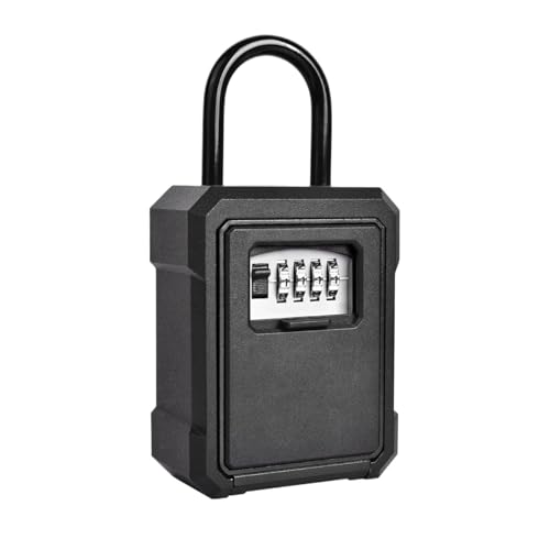 XUWEWI Schlüsselbox Legierung Sicherheit Key Lock Box Wand Montiert Mit Digital Code Rücksetzbaren Kombination for Schlüssel Metall Lagerung von XUWEWI