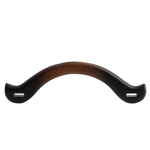 XUWEWI Taschengriffe Holz 4 STK 23,5x7cm Massivholzgriff, gewebter Taschengriff aus Massivholz, U-förmiger Stofftaschengriff for Häkeln(Brown) von XUWEWI