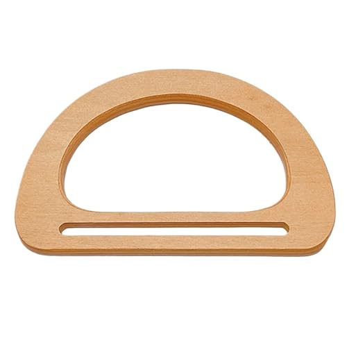 XUWEWI Taschengriffe Holz 4 Stück 15 cm D-förmige Holzgriffe DIY Ersatzhandtaschen-Tragegriffe Geldbörsen-Taschen-Riemen Taschengriff-Zubehör(Brown) von XUWEWI