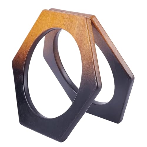 XUWEWI Taschengriffe Holz 4 Stück Holz-Geldbeutelgriffe in Form von hölzernen Taschengriffen, Ersatzgriffe for Handtaschen, DIY, handgefertigte Taschengriffe von XUWEWI