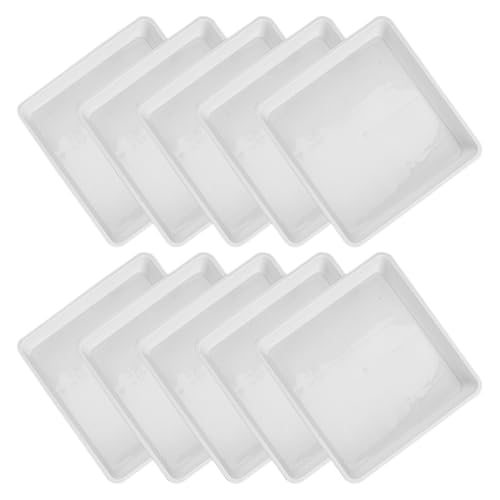 XUWEWI Untersetzer Für Pflanzen 10 Stück Blumentopf-Tablett, Kunststoff-Pflanzenuntersetzer, multifunktionales Gartenzubehör, verdicktes(White) von XUWEWI