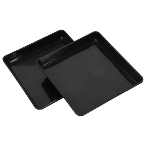 XUWEWI Untersetzer Für Pflanzen 2 Stück Blumentopf-Basis-Pflanzenplatte for drinnen, Töpfe, Tabletts, Pflanzen, Kunststoff-Blumentopf-Tablett(35.00X35.00X4.80CM) von XUWEWI
