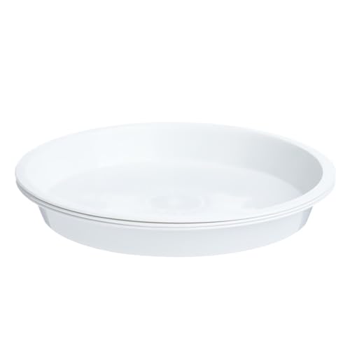 XUWEWI Untersetzer Für Pflanzen 3 Stück Blumentopf-Tablett, Pflanzen-Untersetzer, 4/6/7/8/10 Zoll, Kunststoff-Tablett for drinnen und draußen, rund(White,7 inch) von XUWEWI