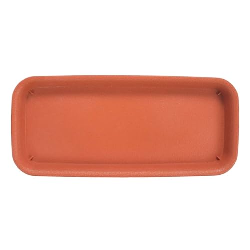 XUWEWI Untersetzer Für Pflanzen 3 Stück Blumentopf-Tablett aus Kunststoff, rechteckig, for drinnen und draußen, Kunststoff-Tablett, Untersetzer, Pflanzen-Untersetzer, Tropfschalen(Red,20x11cm) von XUWEWI