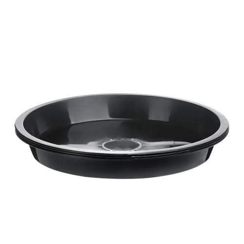 XUWEWI Untersetzer Für Pflanzen 3Pcs Blumentopf Tablett Kunststoff Pflanze Untertasse 4/6/8 Zoll Runde Tropf Anlage Trays Indoor Outdoor Home Garten Liefert(8inch Black) von XUWEWI
