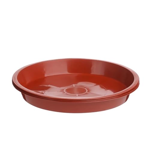 XUWEWI Untersetzer Für Pflanzen 3Pcs Blumentopf Tablett Kunststoff Pflanze Untertasse 4/6/8 Zoll Runde Tropf Anlage Trays Indoor Outdoor Home Garten Liefert(8inch red) von XUWEWI
