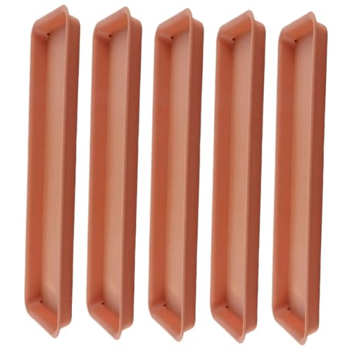 XUWEWI Untersetzer Für Pflanzen 5 Stück Pflanzen-Untertassen, Tabletts, Blumentopf-Untertassen for Balkon, drinnen und draußen, Hof, Blumentopf-Tablett(Brown) von XUWEWI