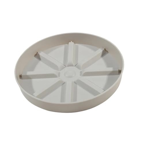 XUWEWI Untersetzer Für Pflanzen 5 Stück runde Blumentopf-Abtropfschale aus Kunststoff, dickere Pflanzenschale for drinnen und draußen, Hausgarten(White) von XUWEWI